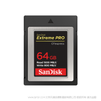 閃迪 SDCFE-064G-ZN4IN 至尊超極速™ CFexpress™ Type B 存儲卡 SanDisk 產品 1DX3 存儲卡 64G 