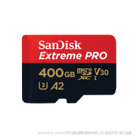 SanDisk閃迪 SDSQXCZ-400G-ZN6MA 400G B 高性能A2運動相機卡無人機TF卡存儲卡microSD卡手