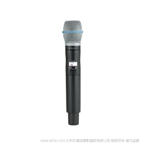 Shure 舒爾 ULXD2/B87A Beta87A話筒配備ULXD2手持式發射機 ULX-D數字無線系統之BETA87A手持式無線發射機。 