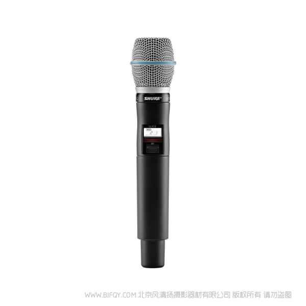 Shure 舒爾 QLXD2/B87A QLXD24/BETA87A話筒配備QLXD2手持式發射機 QLX-D™數字無線系統之手持式無線發射機。