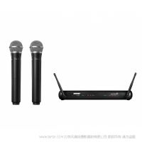 Shure 舒爾 SVX288/PG58 雙人聲無線系統(tǒng)  一拖二 包括SVX88雙通道分集接收機(jī)，2個(gè)帶PG58話筒頭的手持發(fā)射機(jī)。